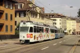 Postkarte: Zürich Straßenbahnlinie 7 mit Gelenkwagen 1651 auf Albisstrasse (1988)