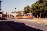 Potsdam Straßenbahnlinie 91 mit Gelenkwagen 0109 am Platz der Einheit/West (1990)