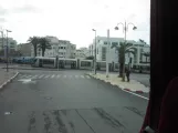 Rabat Straßenbahnlinie L1 auf Avenue des Nations Unies (2018)