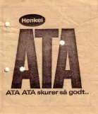 Rabatt-Fahrkarte für Københavns Sporveje (KS), die Rückseite 1 POLET Henkel ATA. ATA ATA skurer så godt.. (1965-1968)