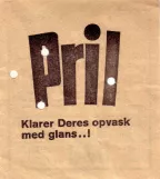 Rabatt-Fahrkarte für Københavns Sporveje (KS), die Rückseite 1 POLET Pril. Klarer Deres opvask med glans..! (1965-1968)