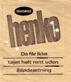 Rabatt-Fahrkarte für Københavns Sporveje (KS), die Rückseite Henkel henko (1965-1968)
