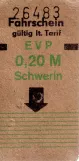 Rabatt-Fahrkarte für Nahverkehr Schwerin (NVS) (1987)