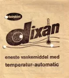 Rabatt-Fahrkarte: Henkel dixan eneste vaskemiddel med temperatur-automatic (1965-1968)