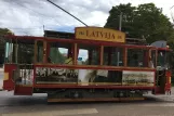 Riga Ausflugslinie Rīga Retro Tram mit Museumswagen 1901 am 13.janvāra iela (2018)