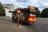 Riga Ausflugslinie Rīga Retro Tram mit Museumswagen 1901 am Nacionālā opera (2018)