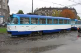 Riga Triebwagen 30493 in der Kreuzung Krišjāņa Barona iela/Elizabetes iela (2012)
