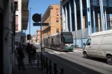 Rom Straßenbahnlinie 19 mit Niederflurgelenkwagen 9104 auf Via dei Reti (2010)