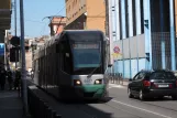 Rom Straßenbahnlinie 19 mit Niederflurgelenkwagen 9107 auf Via dei Reti (2010)
