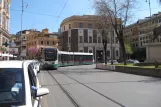 Rom Straßenbahnlinie 19 mit Niederflurgelenkwagen 9127 am Risorgimento S.Pietro (2010)