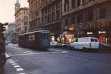 Rom Straßenbahnlinie 5 mit Gelenkwagen 7015 am Termini Farini (1985)