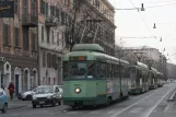Rom Straßenbahnlinie 5 mit Gelenkwagen 7053 auf Via Napoleone III (2009)