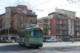 Rom Straßenbahnlinie 5 mit Gelenkwagen 7085 auf Via Federico Delpino (2009)