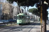 Rom Straßenbahnlinie 5 mit Gelenkwagen 7107 auf Via Prenestina (2009)