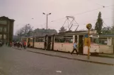 Rostock Straßenbahnlinie 11 mit Gelenkwagen 701 am Hauptbahnhof (Konrad-Adenauer-Platz) (1987)
