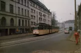 Rostock Straßenbahnlinie 12 auf Friedrich-Engels-Platz (1987)
