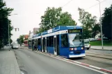 Rostock Straßenbahnlinie 5 mit Niederflurgelenkwagen 655 am Leibnizplatz (2004)