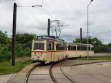 Rostock Triebwagen 46, die Vorderseite Campus Südstadt Mensa (2010)