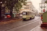 Saint-Étienne Straßenbahnlinie T1 mit Triebwagen 528 auf Peuple Gambetta (1981)