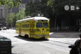 San Francisco F-Market & Wharves mit Triebwagen 1057 am Market & Drumm (2010)