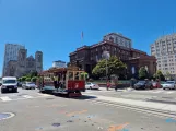 San Francisco Kabelstraßenbahn California mit Kabelstraßenbahn 53 auf California Street (2023)
