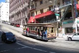 San Francisco Kabelstraßenbahn California mit Kabelstraßenbahn 56 in der Kreuzung California Street/Grant Ave (2010)