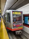 San Francisco Straßenbahnlinie M Ocean View mit Gelenkwagen 1419 am Market & 5th (2022)