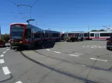 San Francisco Straßenbahnlinie N Judah mit Gelenkwagen 2014 auf Ocean Beach (2023)