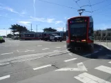 San Francisco Straßenbahnlinie N Judah mit Gelenkwagen 2090 auf Ocean Beach (2023)