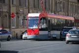 Sankt Petersburg Straßenbahnlinie 3 mit Triebwagen 7512 auf Botkinskaya Ulitsa (2018)