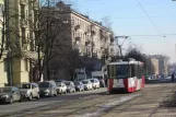 Sankt Petersburg Straßenbahnlinie 45 mit Triebwagen 1409 auf Ulica Blagodatnaja (2012)