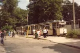 Schöneiche bei Berlin Straßenbahnlinie 88 mit Triebwagen 81 am Friedrichshagen (1983)