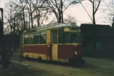 Schöneiche bei Berlin Straßenbahnlinie 88 mit Triebwagen 82 am Friedrichshagen (1986)