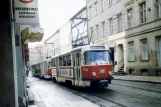 Schwerin Straßenbahnlinie 2 mit Triebwagen 259 auf Wismarsche Straße (1994)