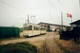 Skjoldenæsholm 1435 mm mit Triebwagen 797 auf dem Eingangsplatz Das Straßenbahnmuseum (1999)