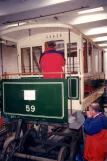 Skjoldenæsholm Beiwagen 59 während der Restaurierung Odense (2000)