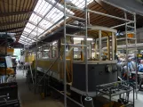 Skjoldenæsholm Triebwagen 361 während der Restaurierung Das Straßenbahnmuseum (2021)