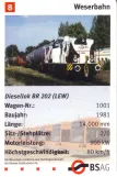 Spielkarte: Bremen Diesellok BR 202 (LEW) (2006)