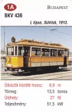 Spielkarte: Budapest Straßenbahnlinie 2 mit Triebwagen 436 auf Jane Haining rkp (2014)