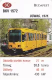 Spielkarte: Budapest Straßenbahnlinie 3 mit Gelenkwagen 1572 (2014)