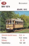Spielkarte: Budapest Straßenbahnlinie 41 mit Museumswagen 1074 (2014)