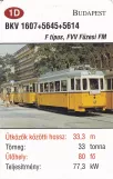 Spielkarte: Budapest Straßenbahnlinie 55 mit Triebwagen 1607 (2014)