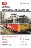 Spielkarte: Debrecen Straßenbahnlinie 1 mit Gelenkwagen 286 (2014)