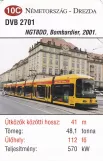 Spielkarte: Dresden Straßenbahnlinie 1 mit Niederflurgelenkwagen 2701 am Altmarkt (2014)