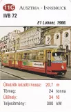 Spielkarte: Innsbruck Straßenbahnlinie 3 mit Gelenkwagen 72 im Innsbruck (2014)