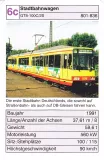Spielkarte: Karlsruhe Gelenkwagen 809 Stadtbahnwagen GT8-100C/2S (2002)