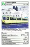 Spielkarte: Karlsruhe Regionallinie S1 mit Gelenkwagen 122 vor Brauerei Schrempp (2002)
