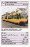 Spielkarte: Karlsruhe Regionallinie S4 mit Gelenkwagen 883 (2002)