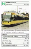 Spielkarte: Karlsruhe Straßenbahnlinie 1 mit Niederflurgelenkwagen 309 auf Kaiserstraße (2002)