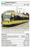 Spielkarte: Karlsruhe Straßenbahnlinie 1 mit Niederflurgelenkwagen 309nah Marktplatz (2002)